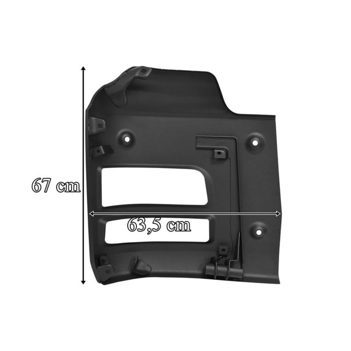 Аксесоар за предна лява броня MAN TGS TGA, Lamiro, Черен