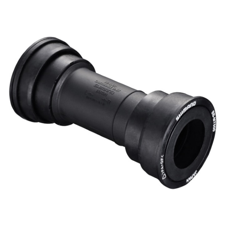 Butuc pedalier Shimano BB-MT500-PA, cuvete dreapta & stanga, press fit mtb, rulmenti, tub intern, culoare negru