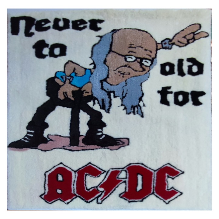 AC/DC szőnyeg, Többszínű, 116x75 cm