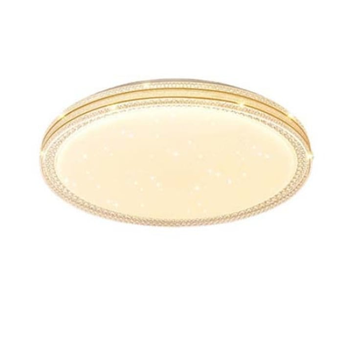 Plafoniera LED Fashion cu Telecomanda integrat alb,96W Diam 50mm, mat Round lumina rece cald si Neutra