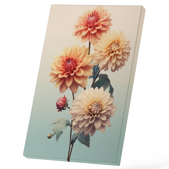 Tablou Canvas Cu Floare Deschisa Galben Portocaliu, natura, Iubitorii De Flori 25x40 cm, Multicolor