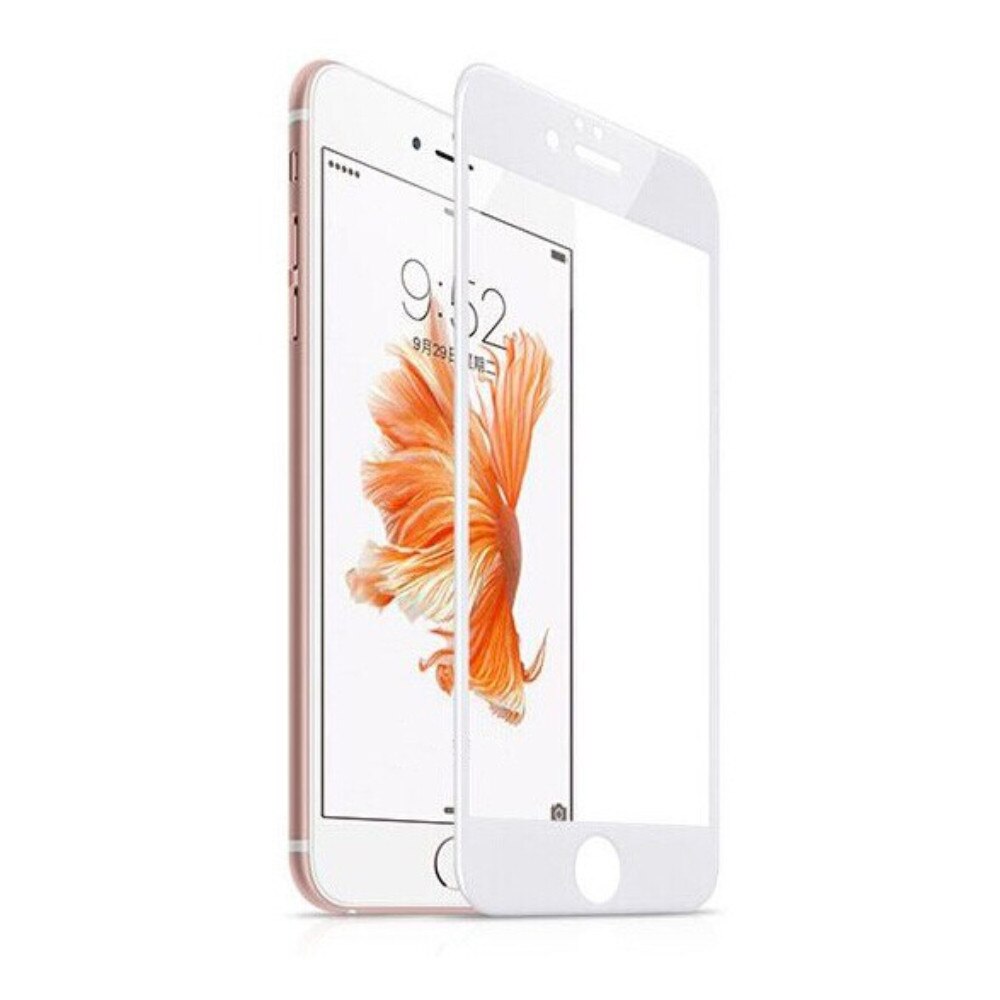 Folie sticla contur EuroCELL pentru iPhone 7 Plus/8 Plus, alb