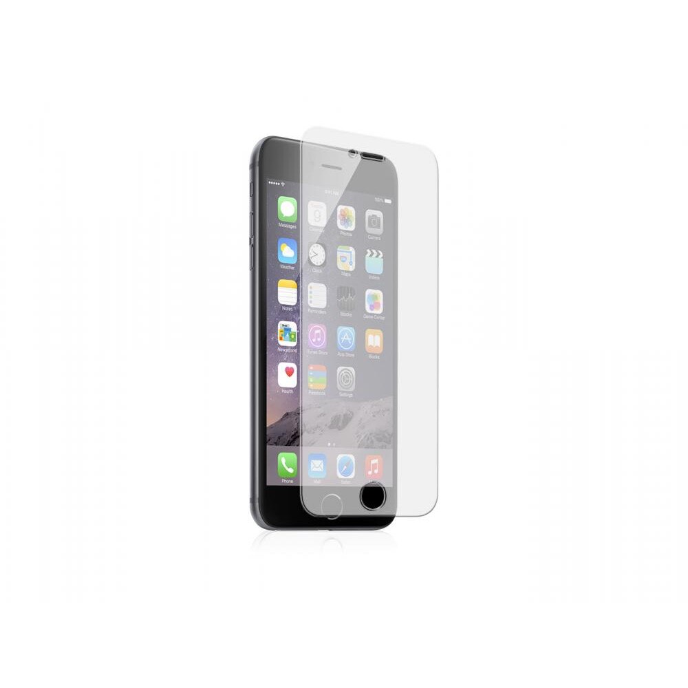 Folie sticla contur silicon EuroCELL pentru iPhone 6/6S, transparenta