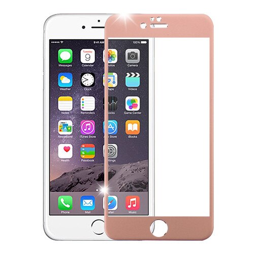 Folie sticla contur silicon EuroCELL pentru iPhone 6/6S, roz