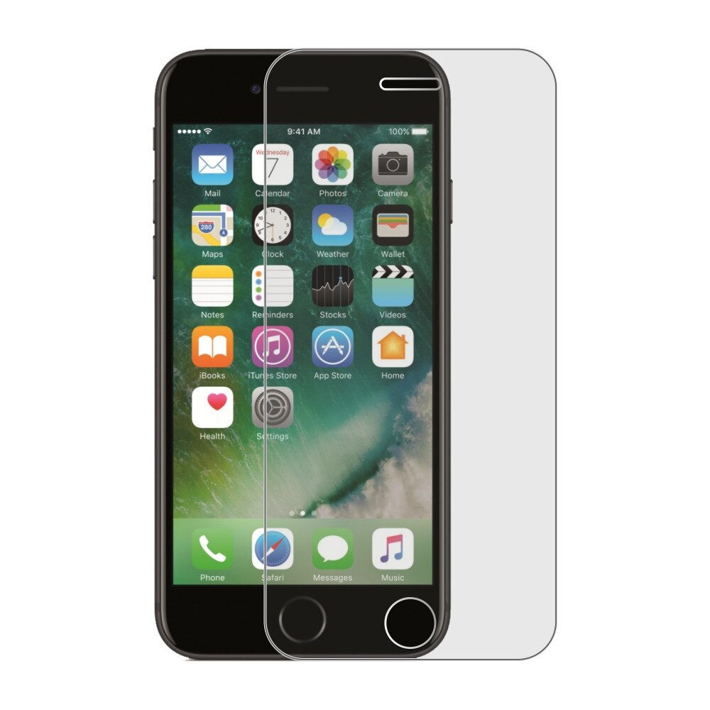 Folie sticla contur silicon EuroCELL pentru iPhone 7 Plus/8 Plus, transparent