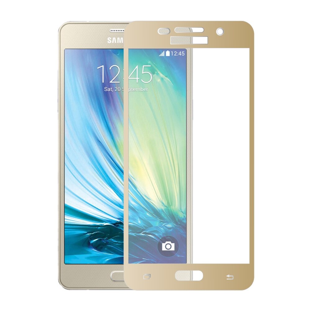 Folie din sticla temperata full size OkMore pentru Galaxy A5 2016, auriu
