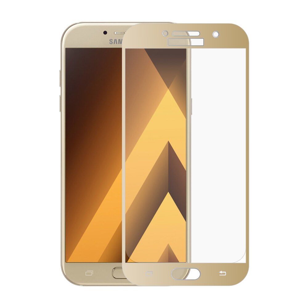 Folie din sticla temperata full size OkMore pentru Galaxy A5 2017, auriu