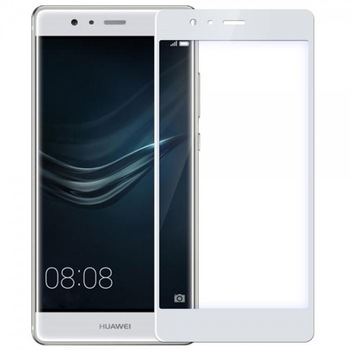Folie din sticla temperata full size OkMore pentru Huawei Ascend P9, alb Folie din sticla temperata full size OkMore pentru Huawei Ascend P9, alb