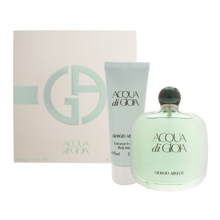 Giorgio Armani Acqua di Gioia csomag: parfüm, Eau de Parfum, 100ml + Testápoló, 75ml, Női