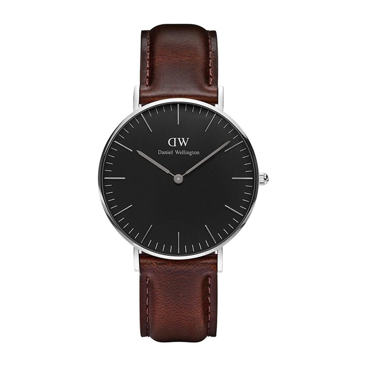 Унисекс часовник DANIEL WELLINGTON CLASSIC BRISTOL - DW00100143 - кафяв, кожа, кварц
