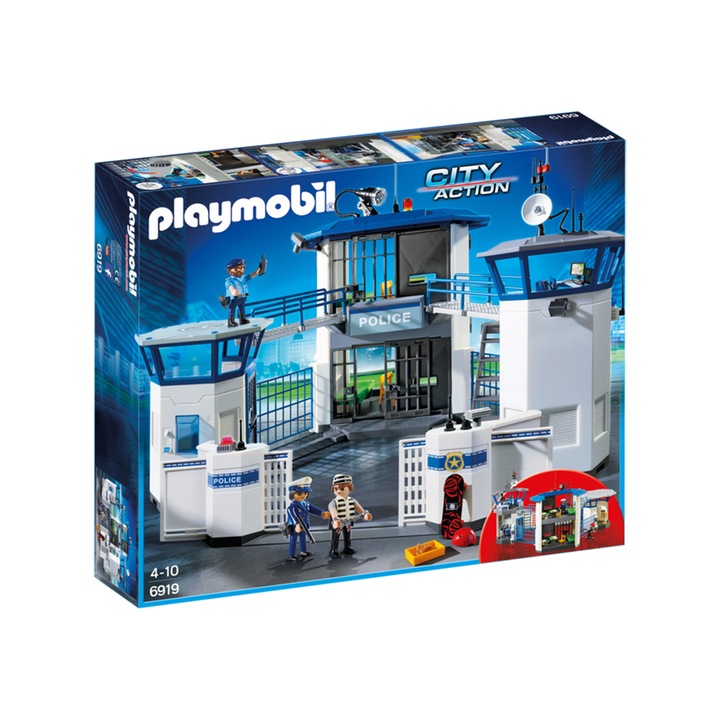 Playmobil Police játékkészlet, rendőrségi központ