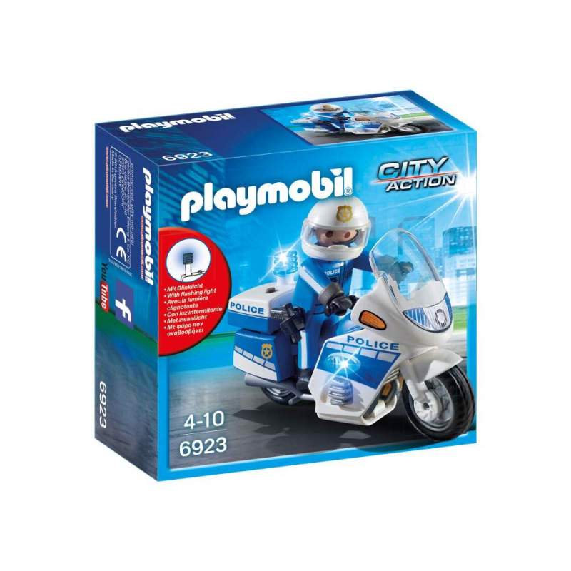 Playmobil City Action - Motocicleta politiei cu led