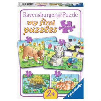 Puzzle Ravensburger Primul meu puzzle - Animale, 4 in 1, 2/4/6/8 piese Puzzle Ravensburger Primul meu puzzle - Animale, 4 in 1, 2/4/6/8 piese