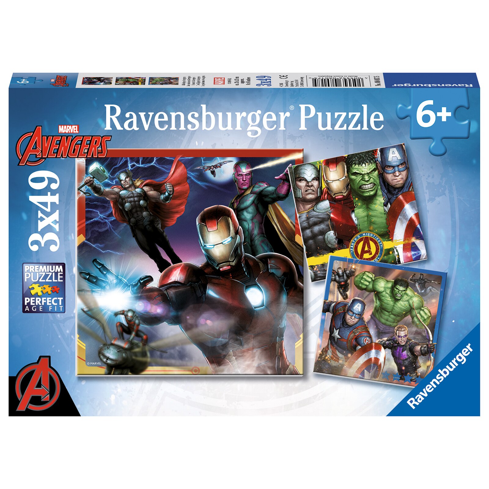 Puzzle Ravensburger Razbunatorii, 3X49 Piese