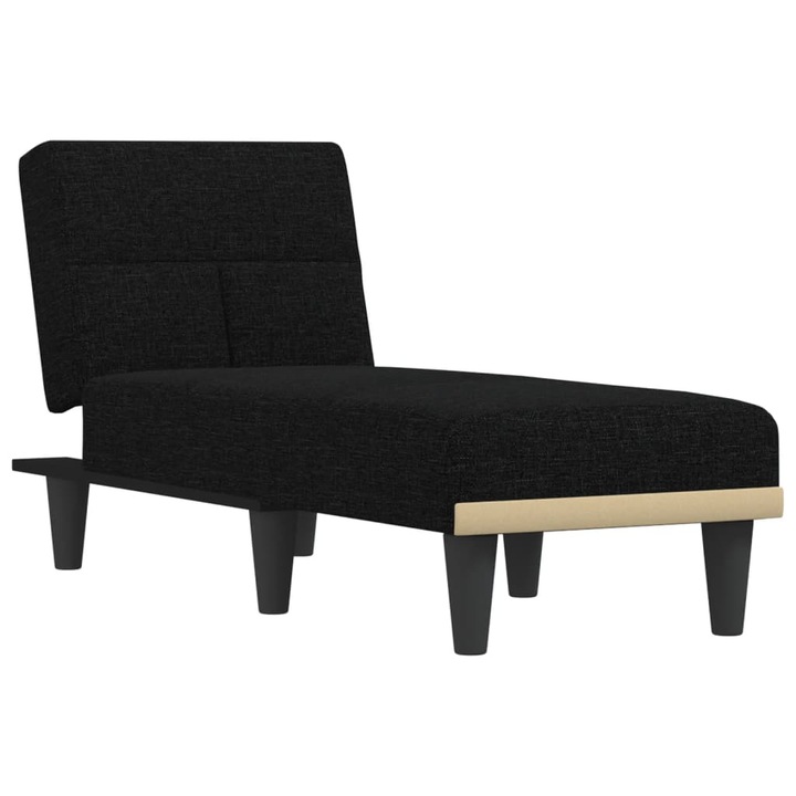 Кушетка vidaXL, Черна, Текстил, 12.5 kg, 55 x 140 x 70 см