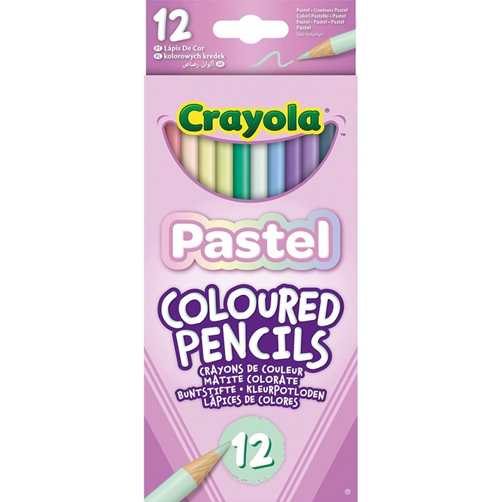 Creioane Crayola, culori pastelate, 12 buc