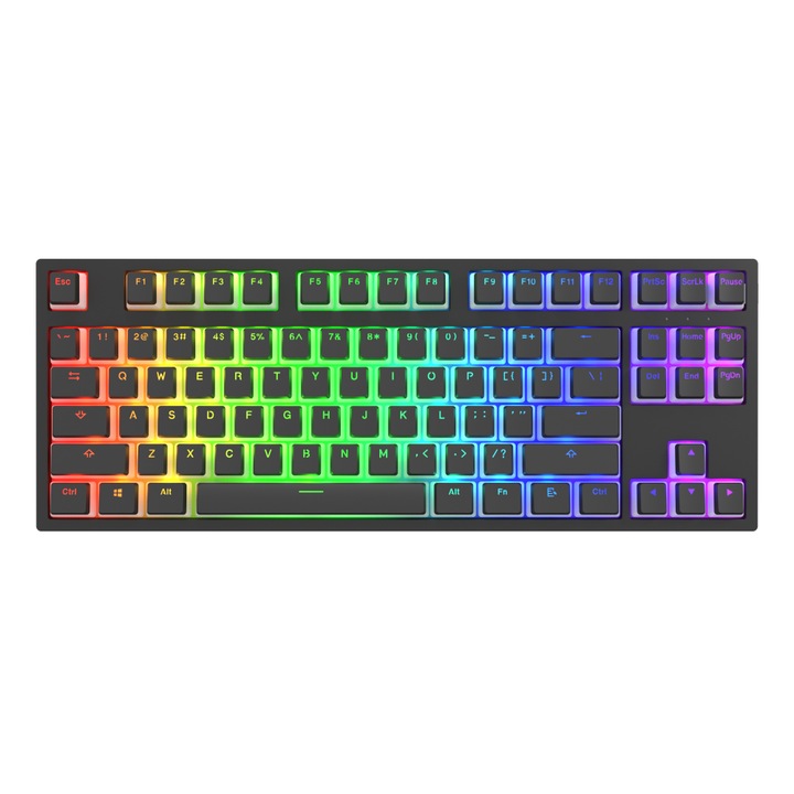 Tastatura mecanica Dark Project KD87A Black TKL - Gateron Optical Red 2.0 Switch, RGB