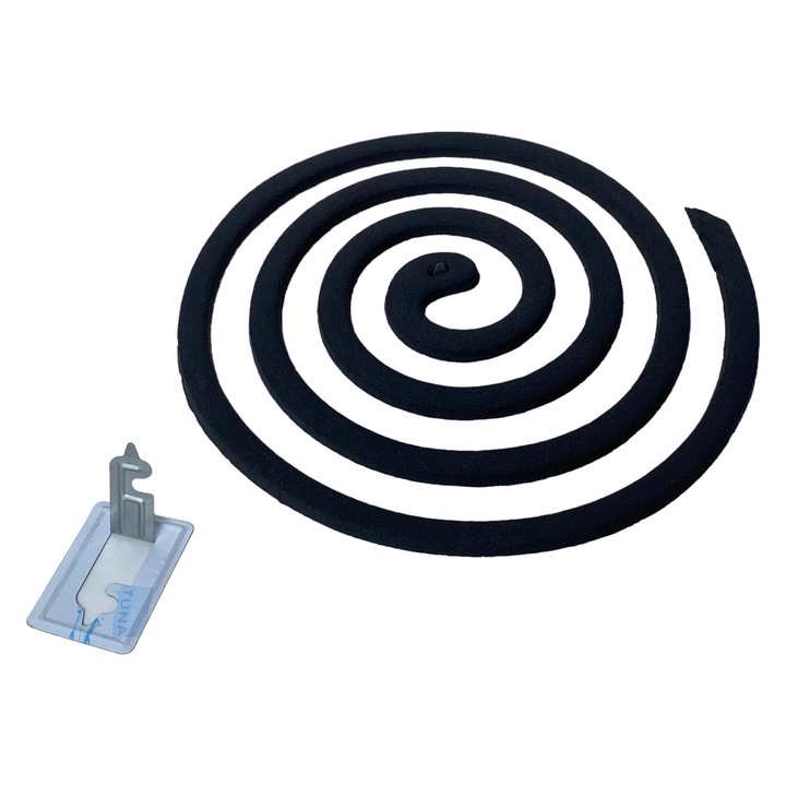 Spirale impotriva tantarilor, negre, set 10 bucati plus suport, pentru exterior