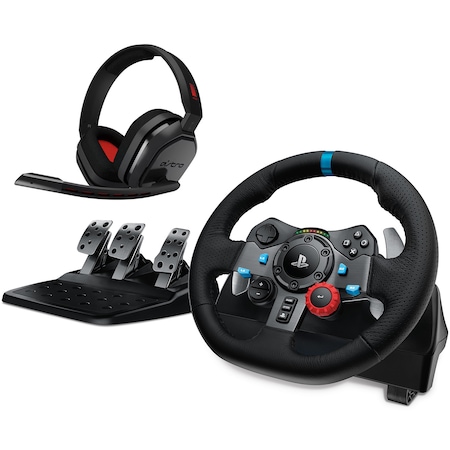 Volan Logitech Driving Force G29 pentru Playstation 5, Playstation 4, Playstation 3, PC + Casti Astro A10