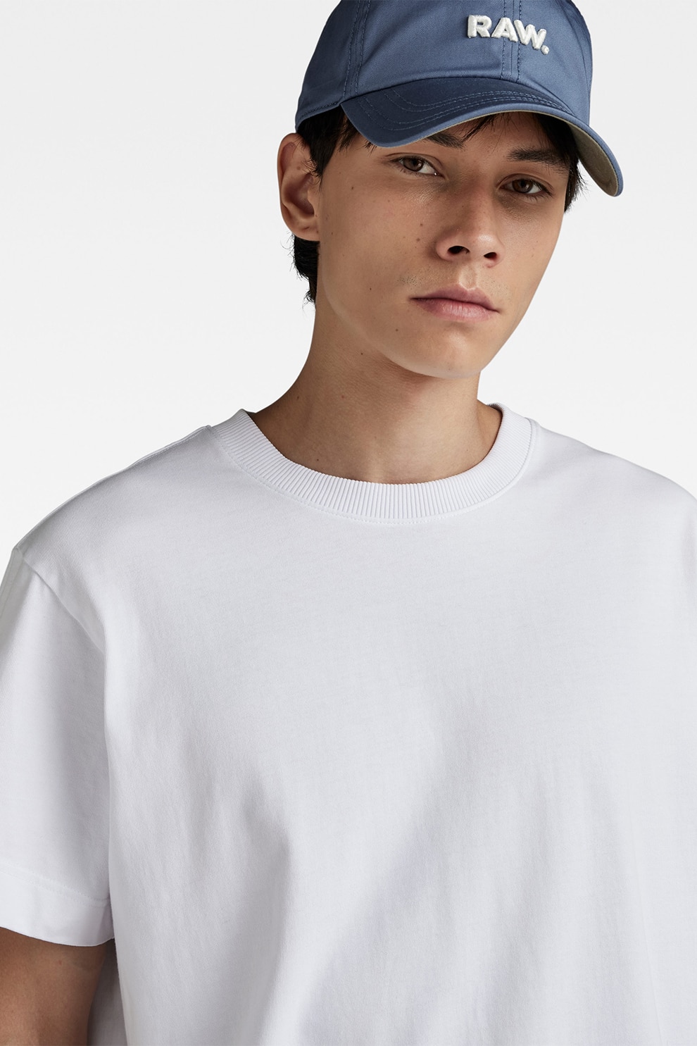 G-STAR, Tricou lejer de bumbac organic Essential, Alb, XL