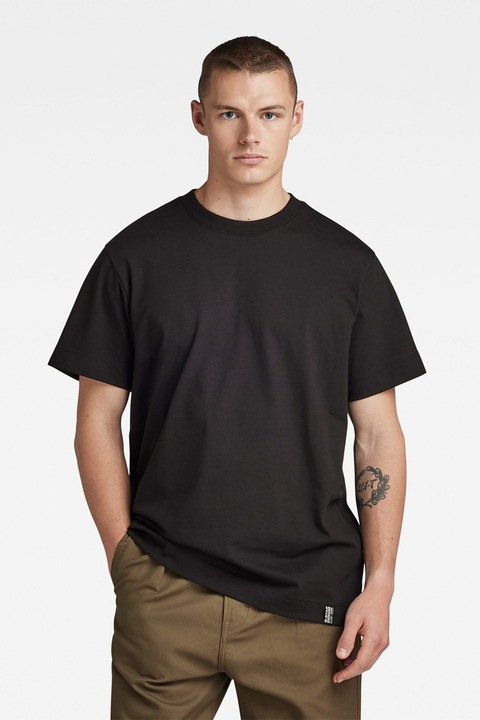 G-STAR, Тениска Essential от органичен памук, Черен