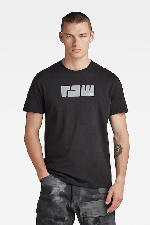 G-Star RAW, Тениска Felt от органичен памук, Черен