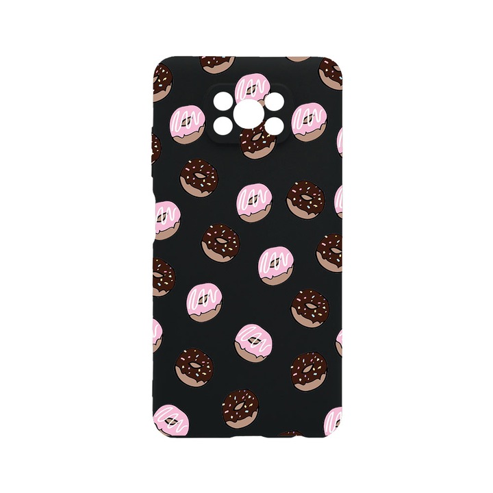 Husa BestCase® Premium Liquid Silicon, Compatibila Cu Xiaomi Poco X3 Pro / Poco X3, Donuts, SLIM 1.2MM, Microfibra in interior, Antisoc, Protectie Camera, Margini ridicate pentru protectia ecranului, PB 667