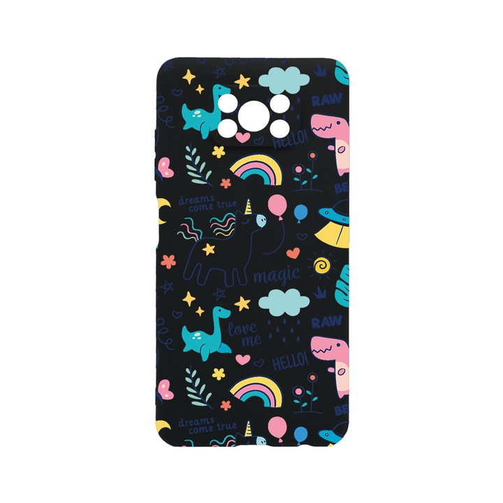 Husa BestCase® Premium Liquid Silicon, Compatibila Cu Xiaomi Poco X3 Pro / Poco X3, Unicorn - Dreams Comes True, SLIM 1.2MM, Microfibra in interior, Antisoc, Protectie Camera, Margini ridicate pentru protectia ecranului, PB 759