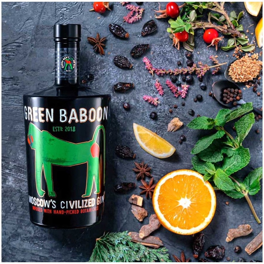Gin Green Baboon, 43%, 0.7l - eMAG.ro