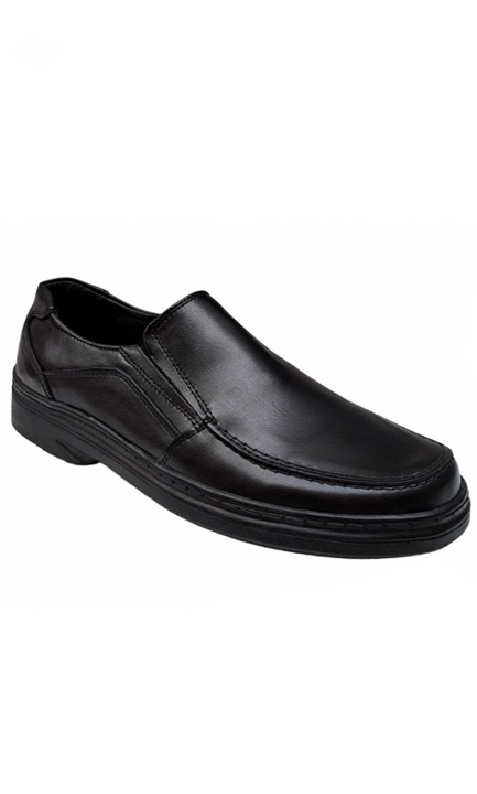 Pantofi barbati casual din piele naturala - GKR10N, Negru
