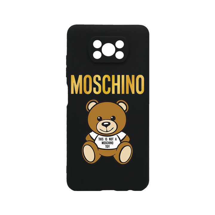 Husa BestCase® Premium Liquid Silicon, Compatibila Cu Xiaomi Poco X3 Pro / Poco X3, It's Not a Moschino Bear, SLIM 1.2MM, Microfibra in interior, Antisoc, Protectie Camera, Margini ridicate pentru protectia ecranului, PB 880
