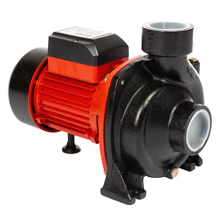 Pompa apa de suprafata, Heber®, HM/5B, fonta, pornire automata, 750 W, 350 l/min, Inaltime refulare 18 m, adancime absorbtie 7 m, 220 V, Rosu / Negru