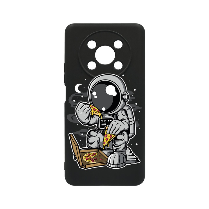 Husa BestCase® Premium Liquid Silicon, Compatibila Cu Honor Magic4 Lite, Astronaut Pizza, SLIM 1.2MM, Microfibra in interior, Antisoc, Protectie Camera, Margini ridicate pentru protectia ecranului, PB 1004