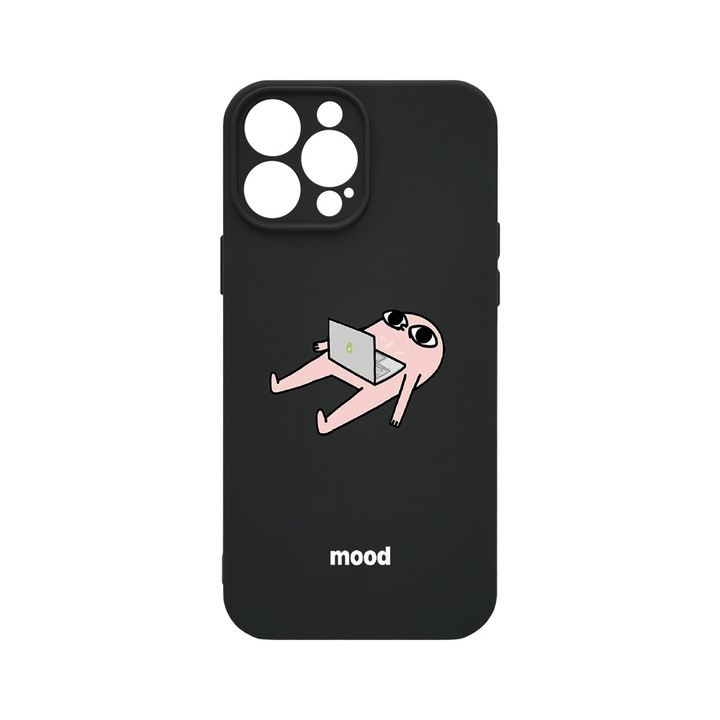 Husa BestCase® Premium Liquid Silicon, Compatibila Cu Apple iPhone 14 Pro, Meme Mood, SLIM 1.2MM, Microfibra in interior, Antisoc, Protectie Camera, Margini ridicate pentru protectia ecranului, PB 659