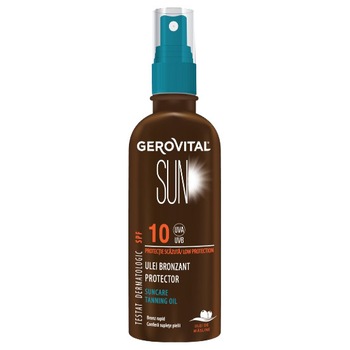 Ulei bronzant protector SPF 10 Gerovital Sun 150 ml, Farmec Ulei bronzant protector SPF 10 Gerovital Sun 150 ml, Farmec