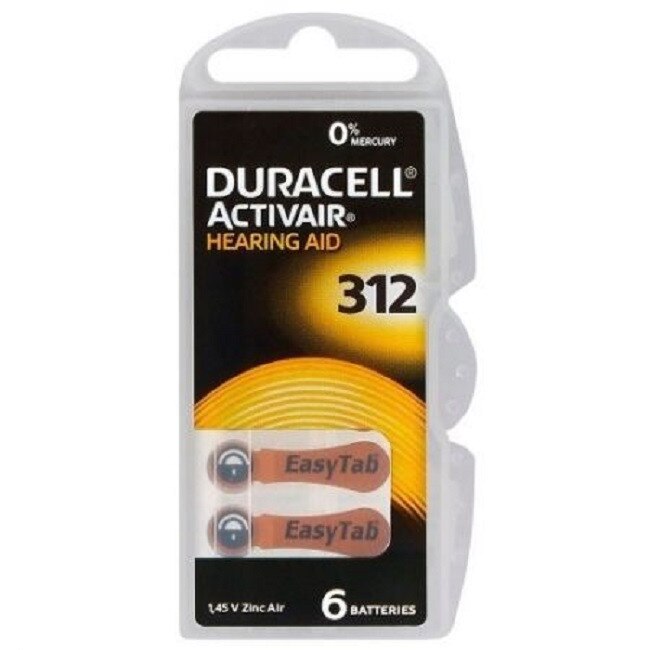 Baterii auditive A312 Duracell Activair speciale aparate auditive cu descarcare lenta