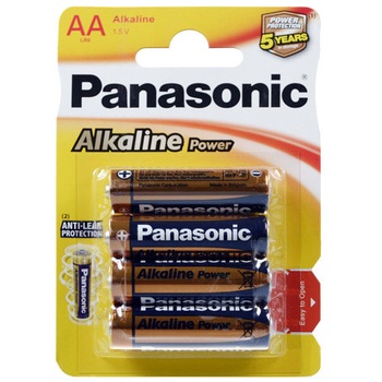 Baterii Panasonic LR06 AA Alkaline Power, pret pe blister de 4 bucati Baterii Panasonic LR06 AA Alkaline Power, pret pe blister de 4 bucati