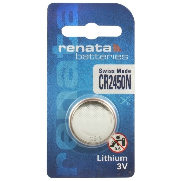 Baterie CR2450 3V Renata Lithium blister de 1 bucata utilizari pentru alarme, senzori miscare si alte dispozitive electronice