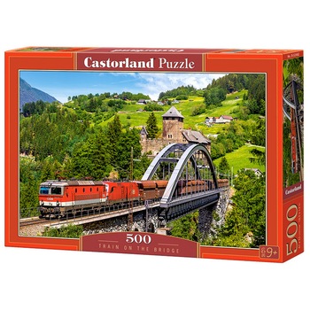 Puzzle Castorland, Tren pe pod, 500 piese