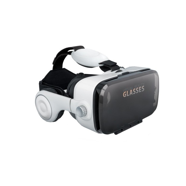 Szemüveg VR 3D VRB-200, fejhallgató és műveleti gomb ki Smartphone 4.7-6.2 inch