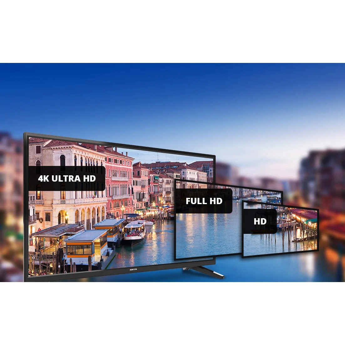Televizor 43LUN120D, Manta, 43 inch, DVBT2/HEVC, 4K UHD, Negru
