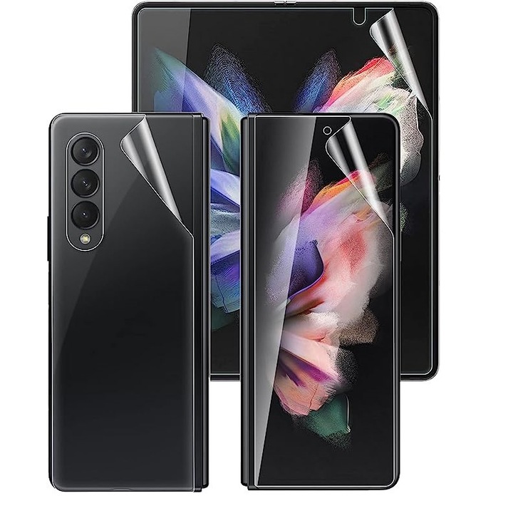 Пълен комплект защитно фолио, вътрешен външен екран и заден капак, за OnePlus V Fold, изработени от пластмаса