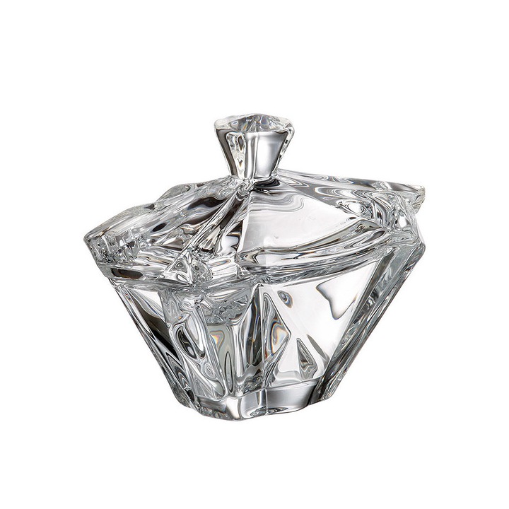 Кристална бонбониера ENIGMA 150mm, Bohemia Crystalite, прозрачна, 15см