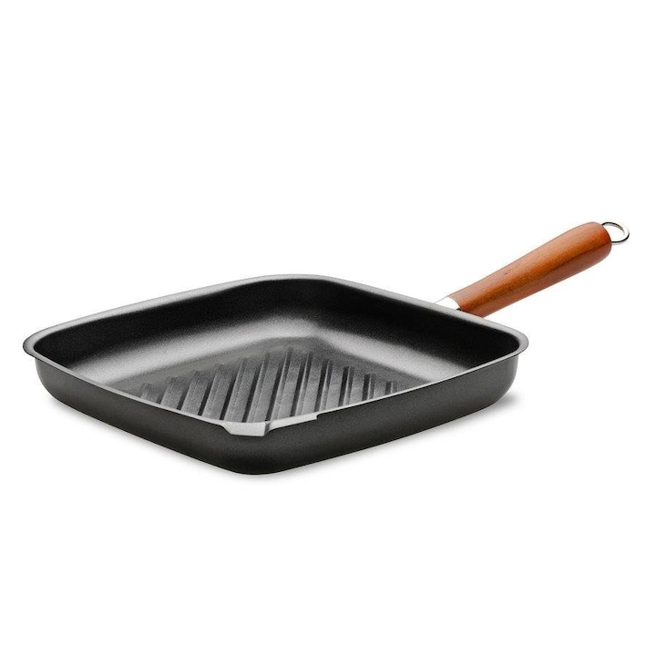 Tigaie, Florina, Carbon Grill, dreptunghiulara, 24 x 26cm, Negru