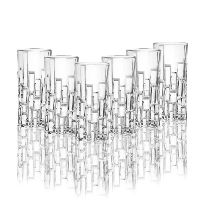 Set 6 pahare inalte RCR ETNA, 340 ml, Cristal