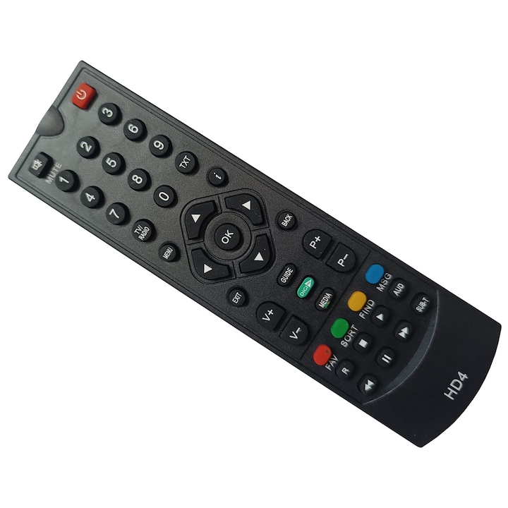 PentZone Távirányító Digi Satellite, kábel, DVB-C, Humax, Digi C, HD4, 2017 készülékekhez, fekete
