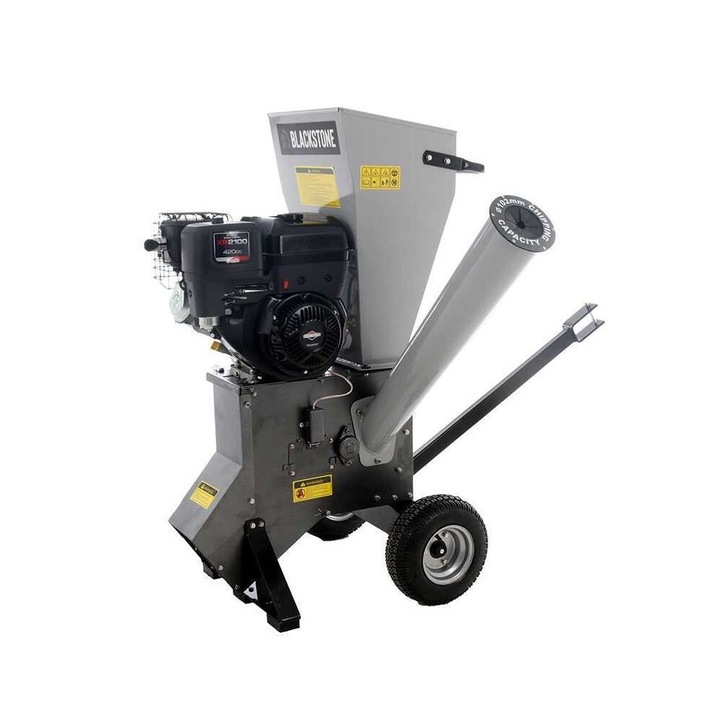 Tocator de gradina cu motor pe benzina Blackstone Briggs &Stratton, max 102 mm, 13.5 CP, transmisie curea