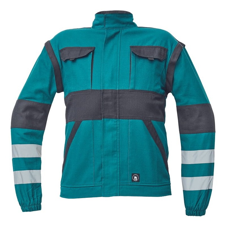 Jacheta de lucru 2-in-1 din bumbac - Cerva Max Neo Rflx Verde 48