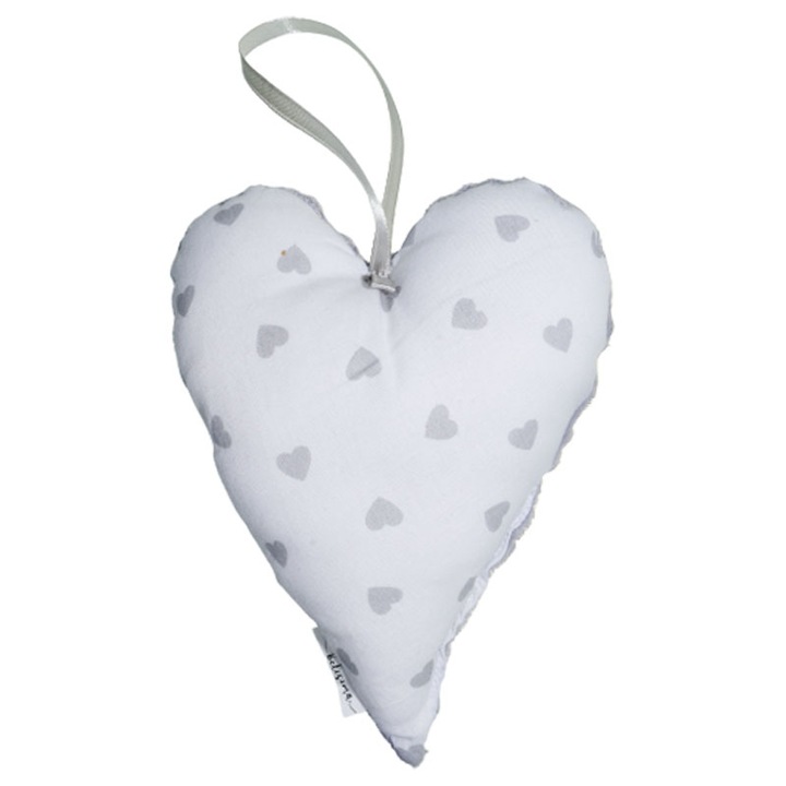Декоративна възглавница сърце за деца 20 см Belisima PD130, Сива