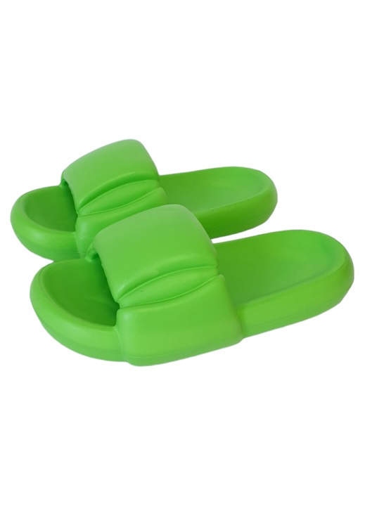 Papuci de plaja dama cu talpa groasa, verde, PD03, Verde, 35-36